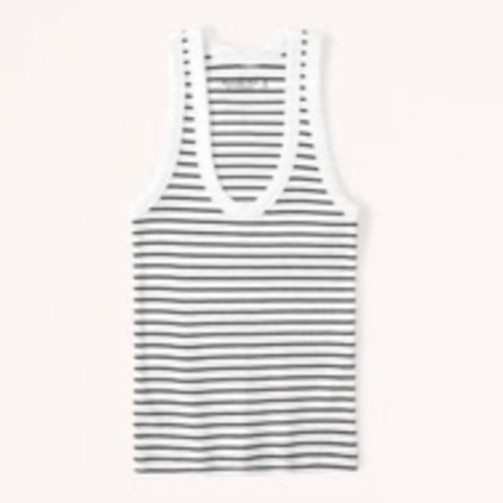 A&F Essential Rib Tuckable Scoopneck Tank